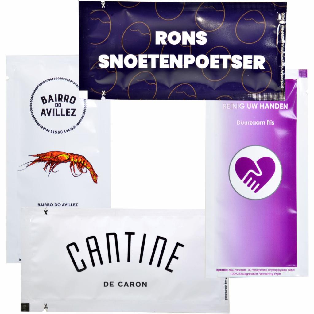 zachte verfrissingsdoekjes voor een uitstekende verzorging van uw gasten